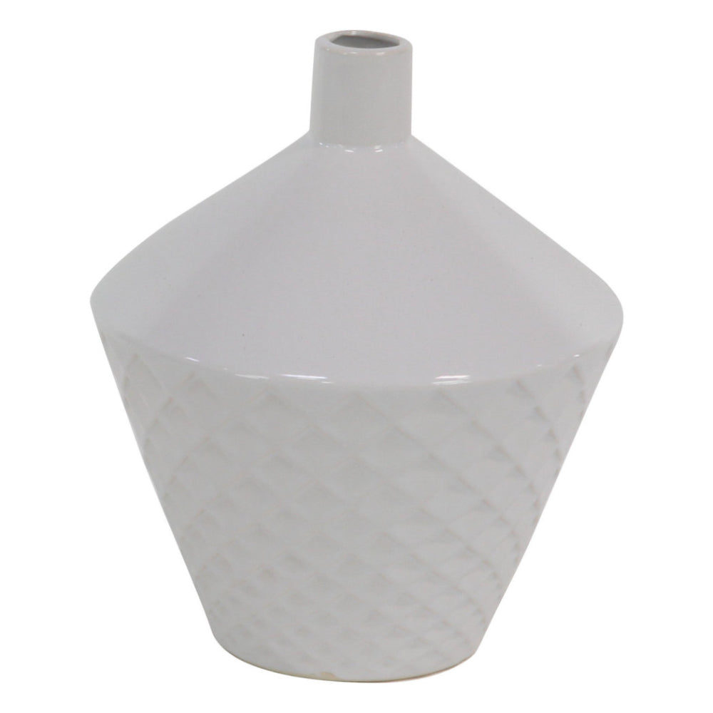 UMA Enterprises Modern Porcelain Decorative Vase (Set of 3) - White