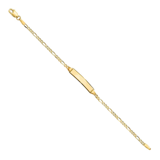 14K Yellow Gold 5.5" Figaro Link Chain Bracelet