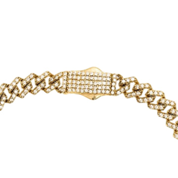 Men's 8" Cubic Zirconia Bracelet in 10K Yellow Gold