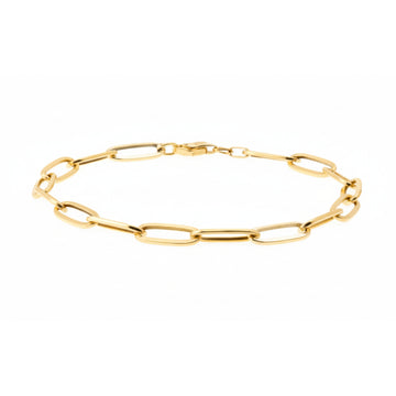 Women's 7.5" Paperclip Bracelet in 10K Yellow Gold