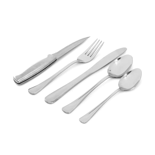 Oster 82964.2 Macmillan Flatware Set with Steak Knives (20-Pieces) - Silver