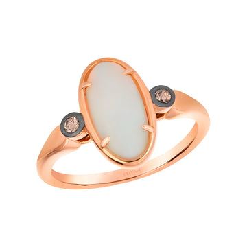 Le Vian 1.2 ct. Neopolitan Opal and 0.05 ct. Nude Diamond Ring in 14K Strawberry Gold - Size 7