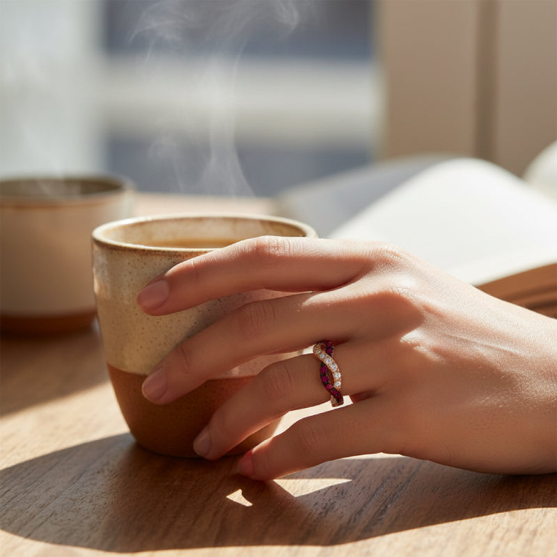 Le Vian 0.37 ct. Passion Ruby and 0.33 ct. Nude Diamonds Ring in 14K Strawberry Gold (Size 7)