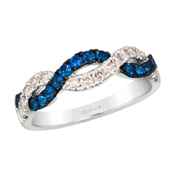 Le Vian 0.37 ct. Blueberry Sapphire and 0.33 ct. Nude Diamonds Ring in 14K Vanilla Gold - Size 7