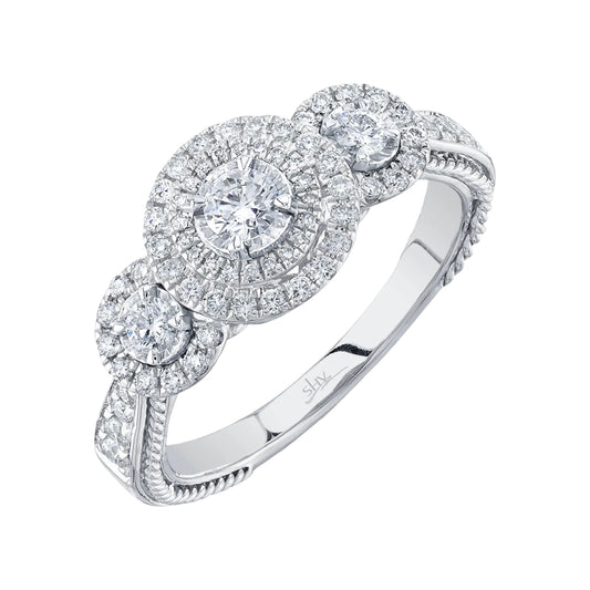 Anillo de compromiso con diamantes de 0,60 ct. Stella de Shy Creation en oro blanco de 14 quilates