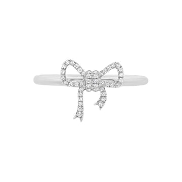 Shy Creation Kate 0.11 ct. Diamond Bow Ring - Size 7