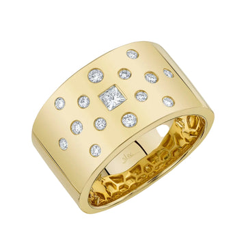Shy Creation Kate Women's 0.31 ct. Diamond Princess Ring in 14K Yellow Gold - Size 7