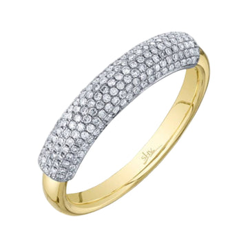 Shy Creation Kate 0.37 ct. Diamond Band in 14K Two Tone Yellow Gold - Size 7
