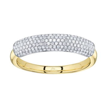Shy Creation Kate 0.37 ct. Diamond Band in 14K Two Tone Yellow Gold - Size 7