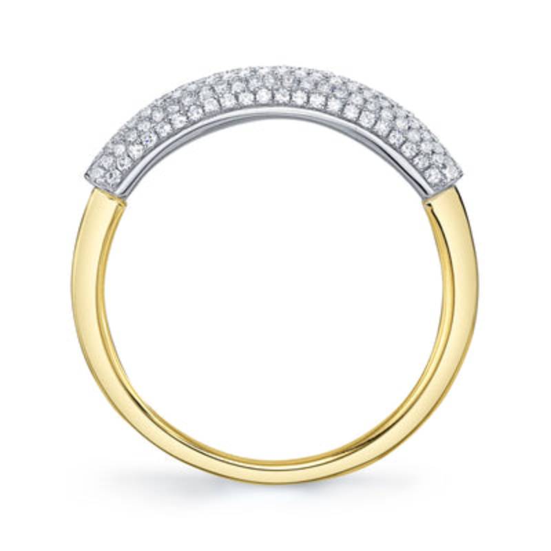 Shy Creation Kate 0.37 ct. Diamond Band in 14K Two Tone Yellow Gold