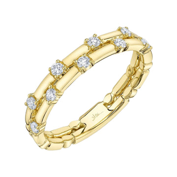 Shy Creation Kate 0.24 Ct. Diamond Band in 14K Yellow Gold - Size 7