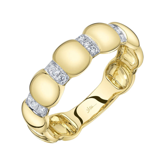 Shy Creation Kate Women's 0.11 ct. Diamond Ring in 14K Yellow Gold - Size 7