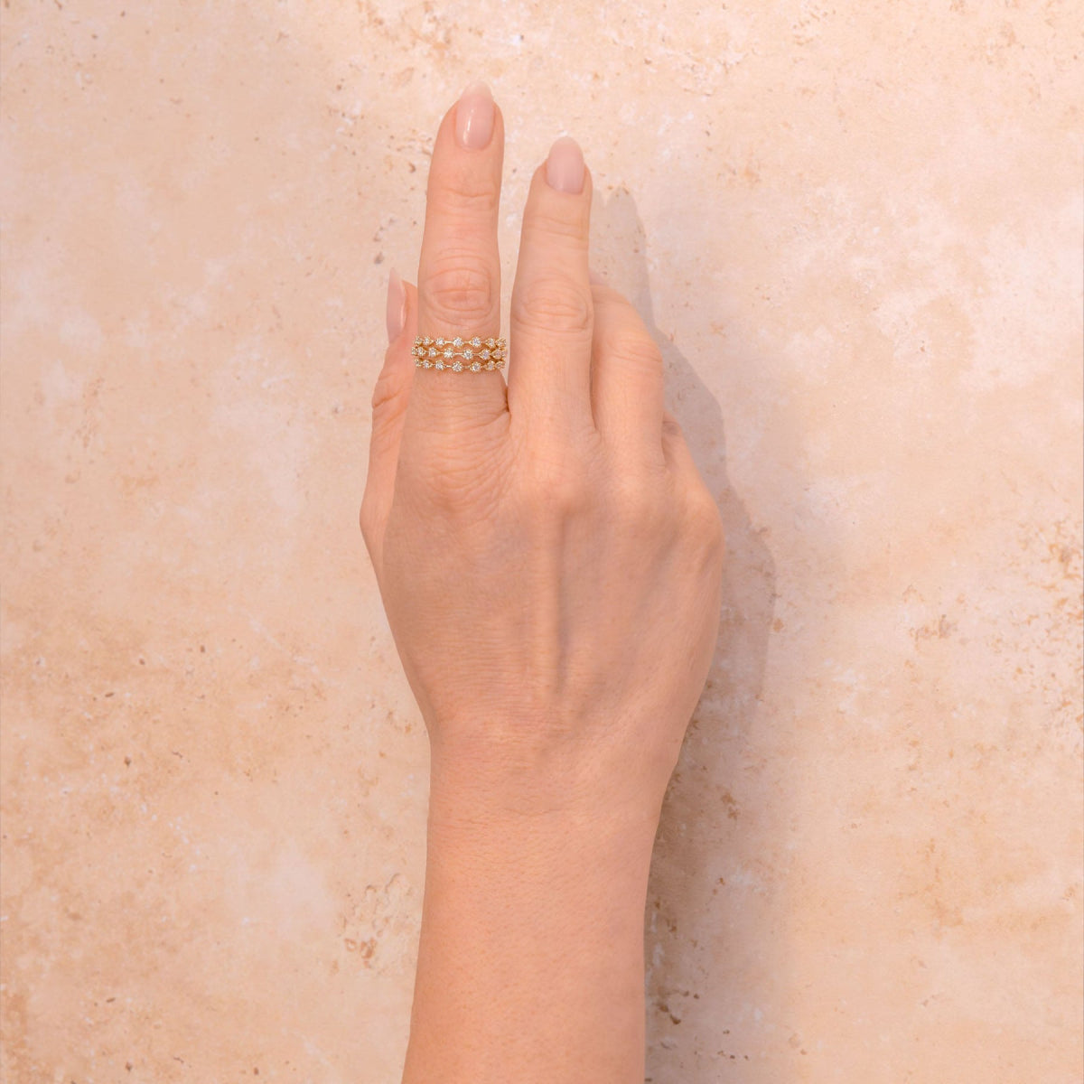 Shy Creation Diana Women's 0.45 ct. Diamond Crown Setting Ring in 14K Yellow Gold - Size 7