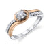 Shy Creation 0.22 ct. Round Diamond Engagement Ring in 14K Rose Gold - Curacao