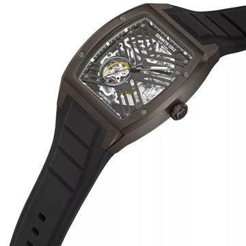 Kenneth Cole New York Men's 40mm Black Strap Watch - Gunmetal Dial