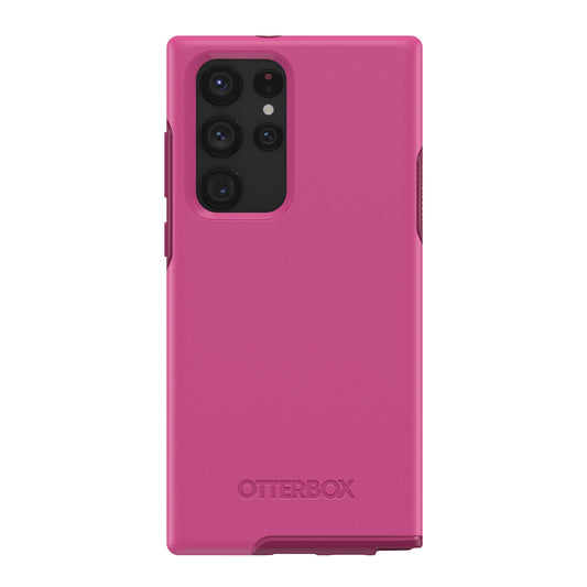 OtterBox Symmetry Series Antimicrobial Case for Samsung Galaxy S22 Ultra - Renaissance Pink