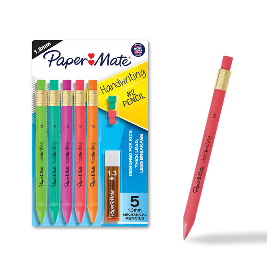 Paper Mate Handwriting Triangular 1.3mm  Mechanical Pencil Set (5 Count)
