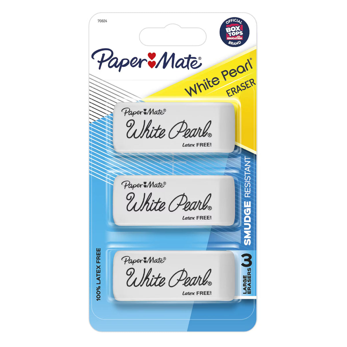 Paper Mate Pearl Eraser (3 Count) - White