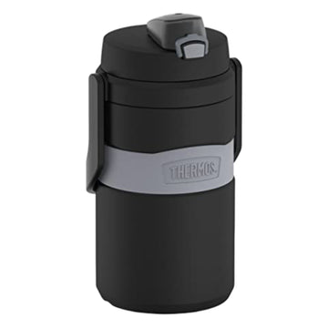 Botella de agua con aislamiento de espuma Thermos de 64 oz para hidratación, color negro