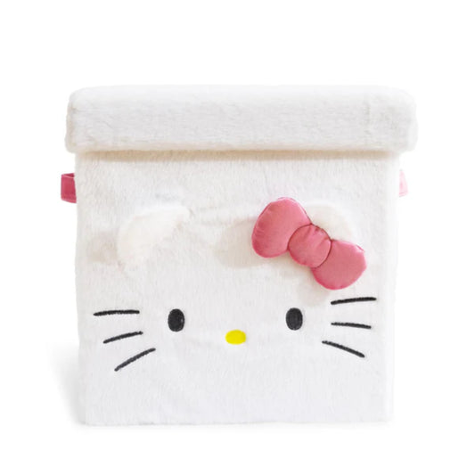 Hello Kitty 13" Plush Storage Cube with Lid - White