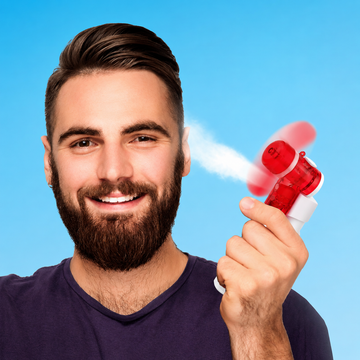 Blazing LEDz Mini Spray Bottle Misting Fan, Red