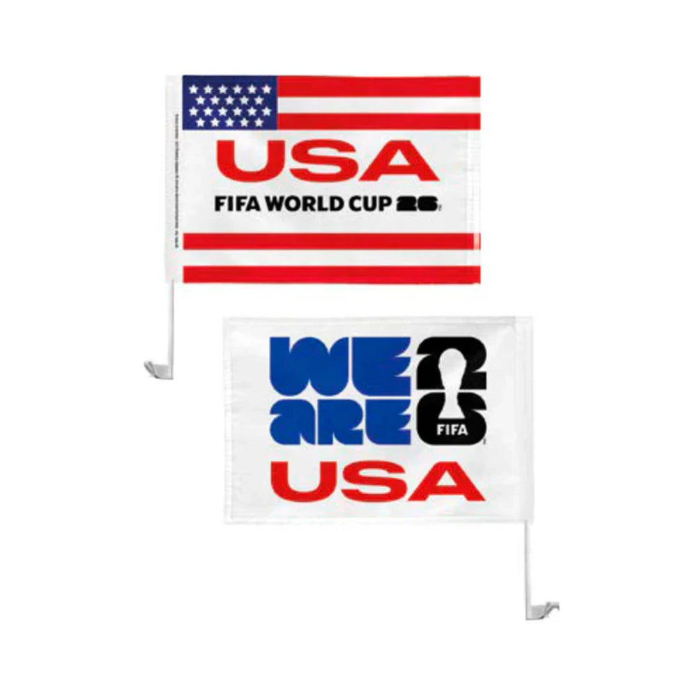 FIFA World Cup 2026 USA Car Flag - White/Red