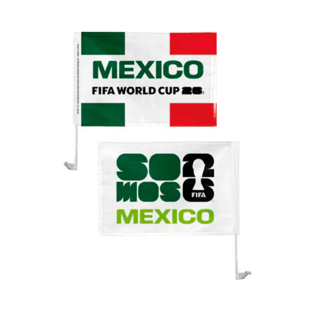 FIFA World Cup 2026 Mexico Car Flag - White/Green