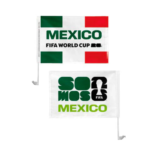 FIFA World Cup 2026 Mexico Car Flag - White/Green