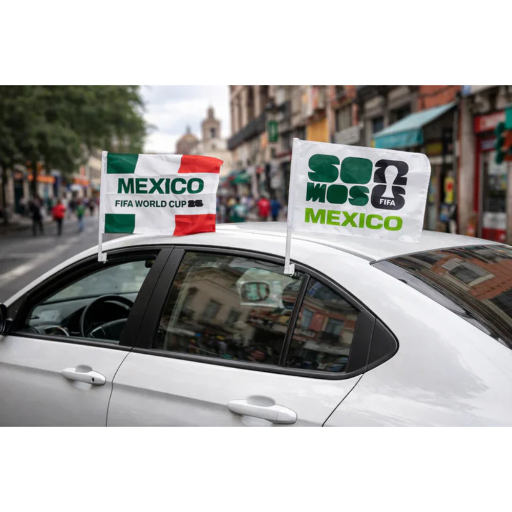 FIFA World Cup 2026 Mexico Car Flag - White/Green