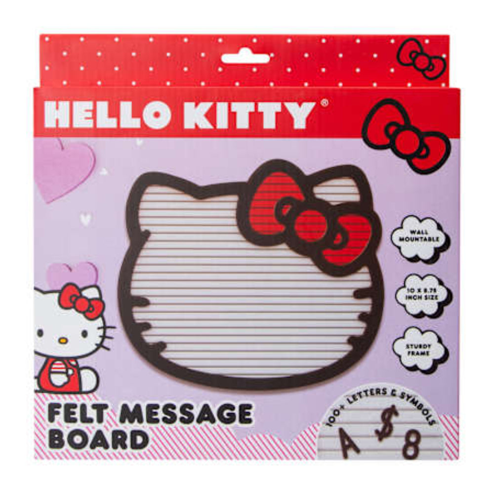 Hello Kitty Felt Message Board - Black/Red