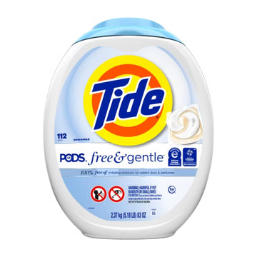 Tide PODS Free & Gentle Laundry Detergent Pacs (112-Count)