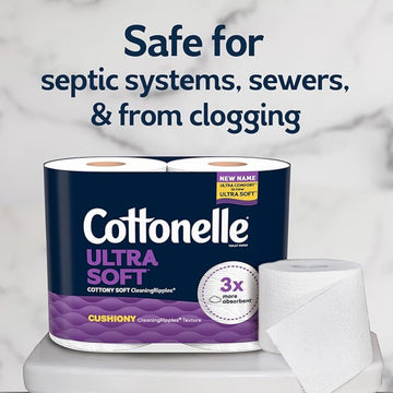 Cottonelle Ultra Soft Toilet Paper with Cushiony Cleaning Ripples Texture (24-Rolls)