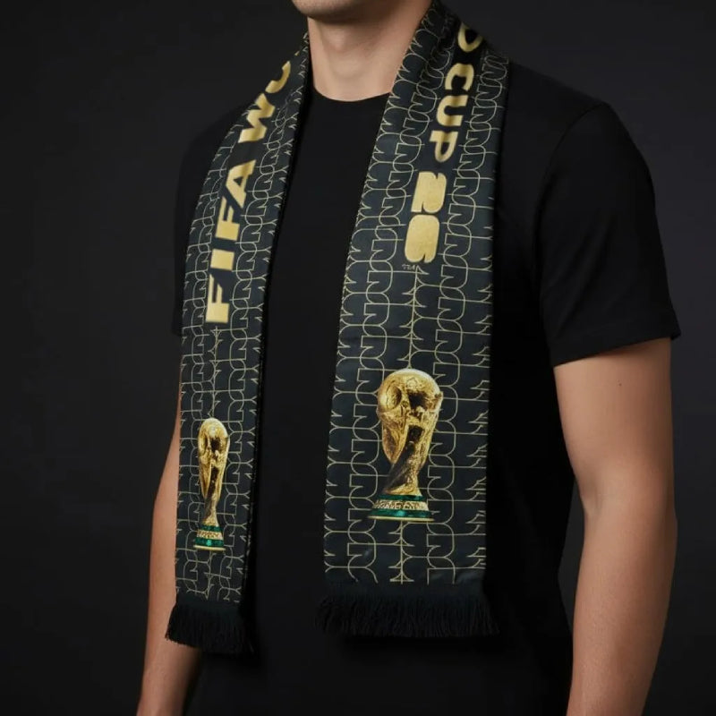 Wagon International Official FIFA World Cup Unisex Trophy Scarf - Black