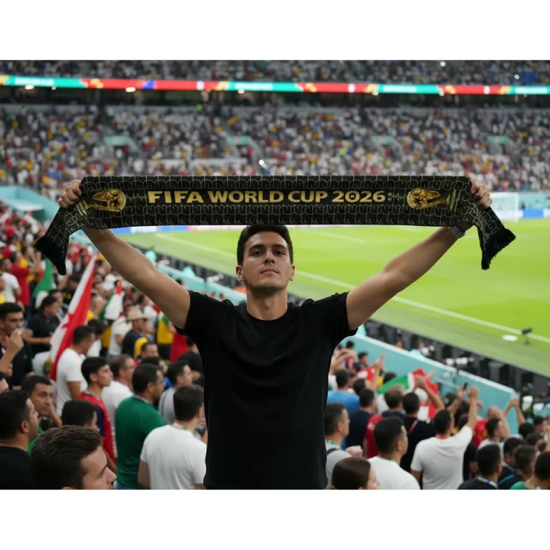 Wagon International Official FIFA World Cup Unisex Trophy Scarf - Black