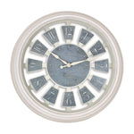 Reloj de pared con panel redondo de 16" de Westclox Antique en plástico, color blanco