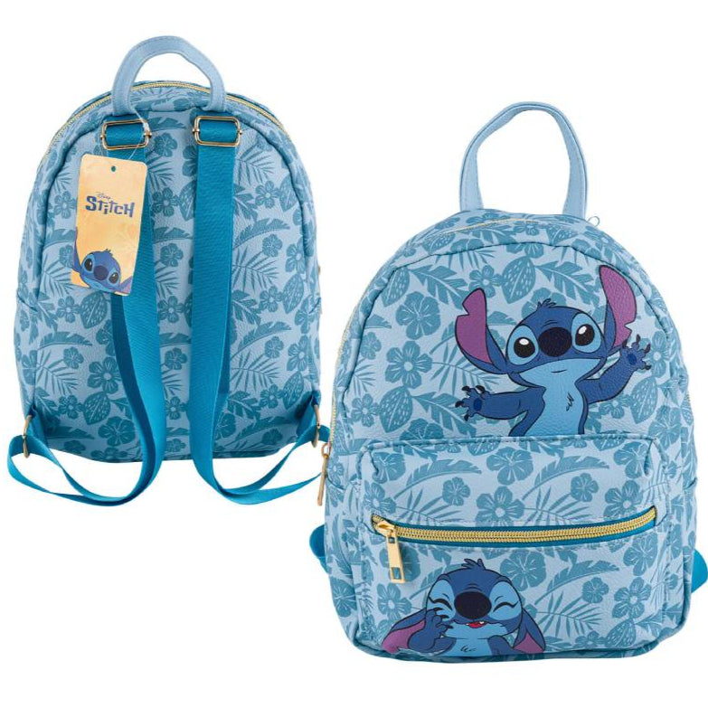 Disney 10" Stitch Mini Backpack with Adjustable Strap - Blue