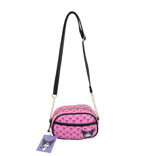 Sanrio Hello Kitty 7.5" Kuromi Crossbody Camera Bag with Adjustable Strap - Pink