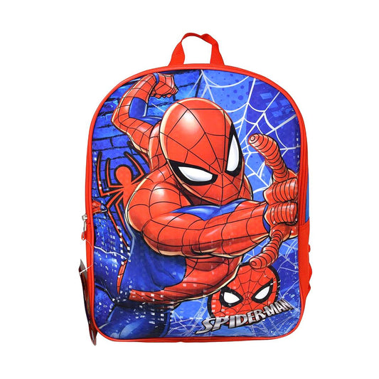 Disney 15" Spiderman Backpack with Plain Front - Red/Blue