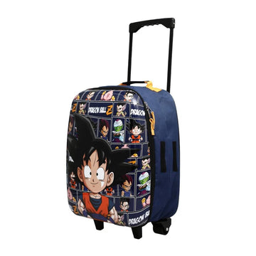 Bioworld Dragon Ball Z Collapsible Roller Travel Suitcase - Blue