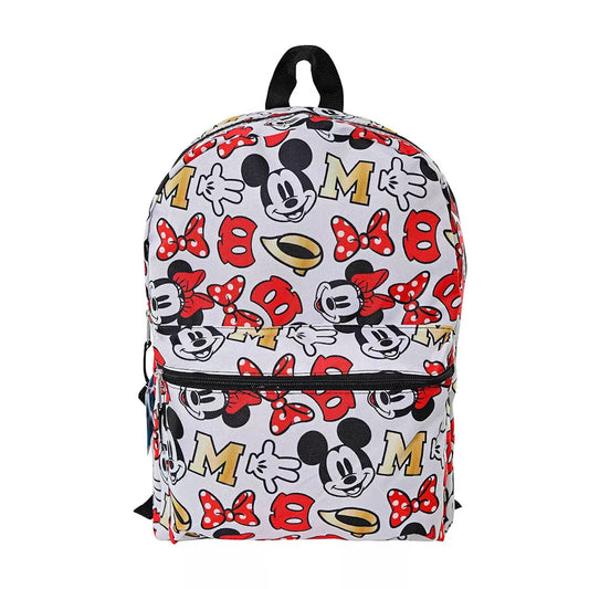 Disney 16" Mickey Minnie Mouse Backpack - White