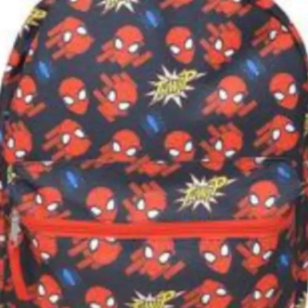 Marvel 16" Spider-Man Heads All Over Print Backpack - Red