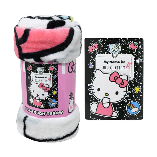 UPD Hello Kitty Notebook Silk Throw Blanket - Black