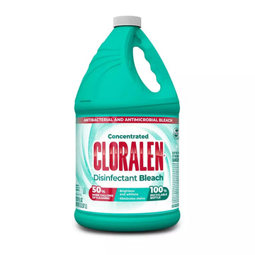 Cloralen 121 oz Unscented Concentrated Liquid Bleach Laundry Sanitizer - Green