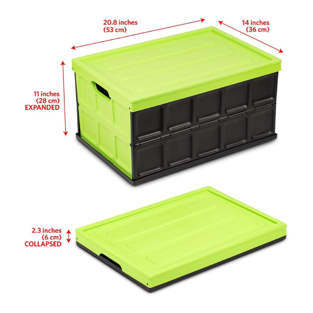 Glad Collapsible 48 Liter Storage Bin with Lid - Green