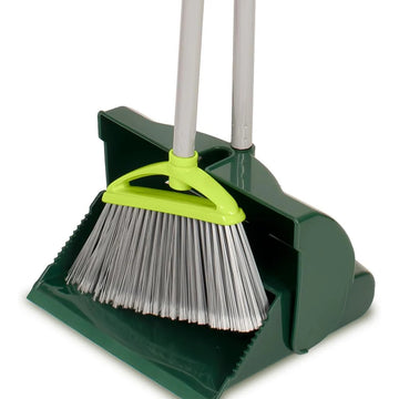 Pine-Sol Broom and Dustpan Set with Adjustable Handle - Green/Gray