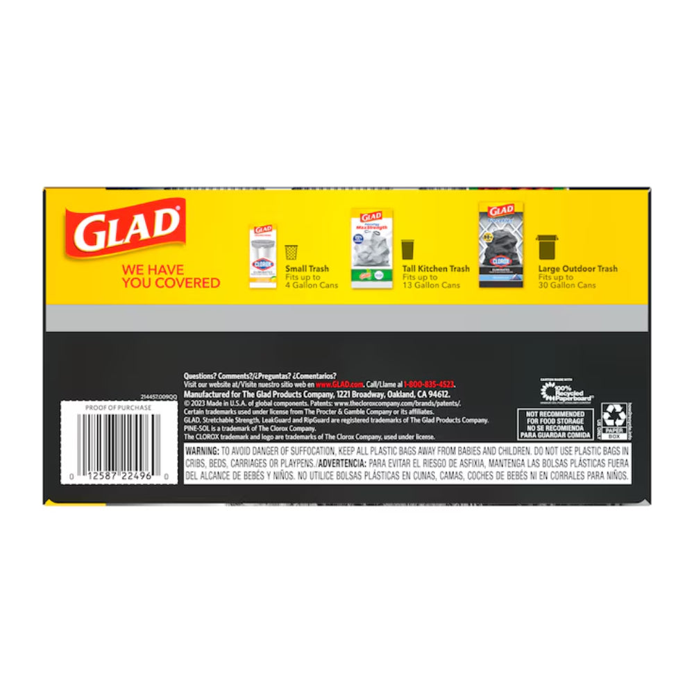 Glad ForceFlex DrawString Pine-sol Trash Bags (34-Count) - Black