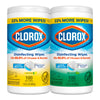 Clorox Crisp Lemon & Fresh Scent Disinfecting Cleaning Wipes (Pack of 2, 100-Count Each)