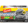 Glad 30-Gallon Original Pine Black Indoor Plastic Kitchen Drawstring Trash Bag 34 -Count