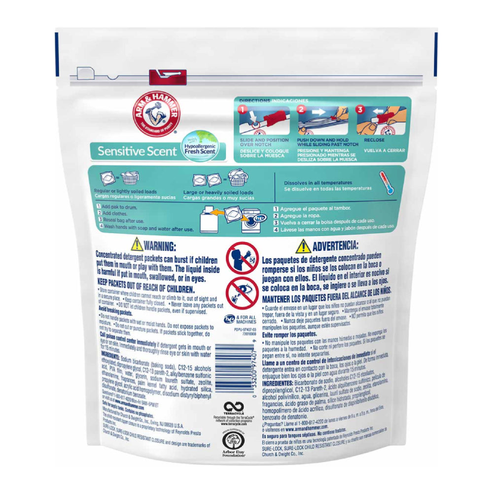 Arm & Hammer Sensitive Fresh Scent 5-in-1 Laundry Detergent Power Packs (14-Count)