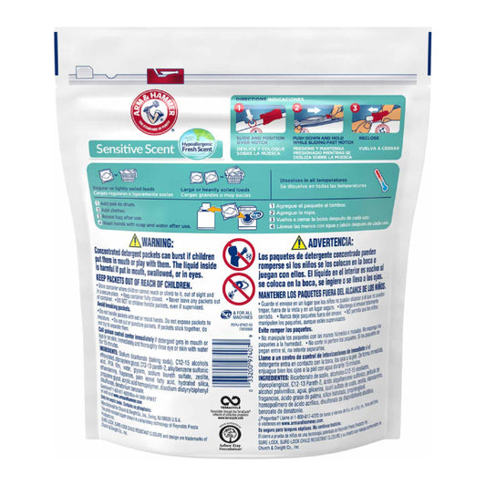 Arm & Hammer Sensitive Fresh Scent 5-in-1 Laundry Detergent Power Packs (14-Count)